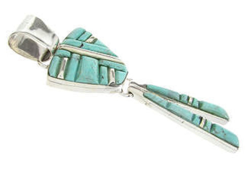 Sterling Silver Turquoise Southwest Dangle Jewelry Pendant YS60738